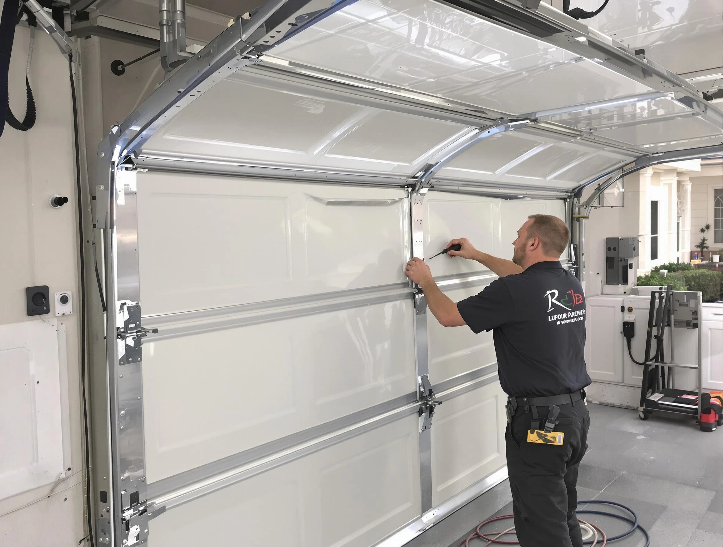 Louisville Garage Door Repair professional performing panel repair in Louisville